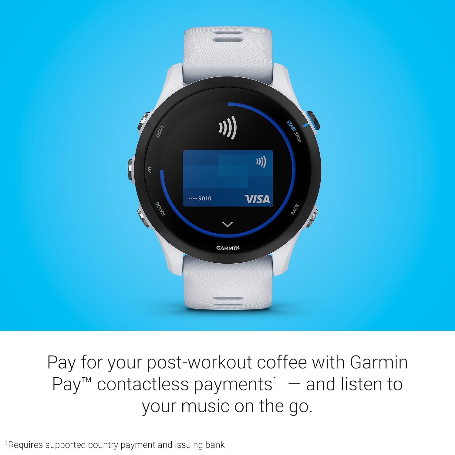 Garmin Forerunner® 255 Music, GPS Running Smartwatch with Music, Advanced Insights, Long-Lasting Battery, White
