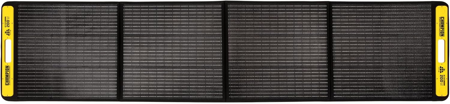 Champion Power Equipment 201247 200-Watt Portable Foldable Solar Panels with Extension Cable and Kickstand