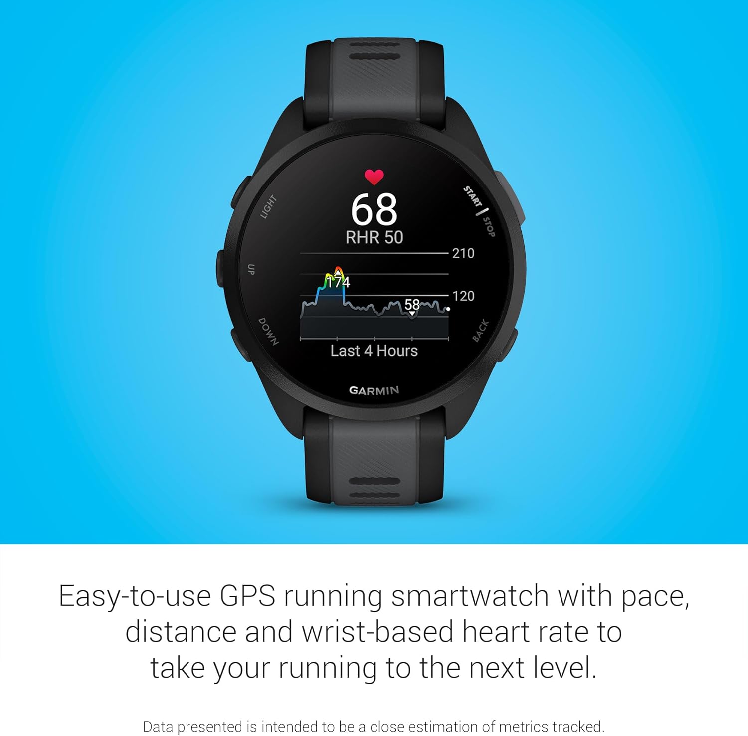 Garmin Forerunner 165 Music, Running Smartwatch, Colorful AMOLED Display, Training Metrics and Recovery Insights, Music on Your Wrist, Black