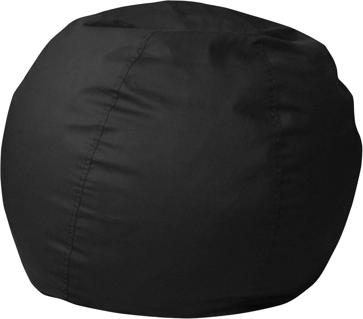 EMMA + OLIVER Daisy Small Solid Black Bean Bag Chair for Kids and Teens