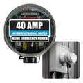 GenerLink Automatic Transfer Switch for Home Generator w/Surge Protection - Meter Mounted Transfer Switch for Portable Generators - Outdoor & Home - Fast and Easy Installation - 40AMP