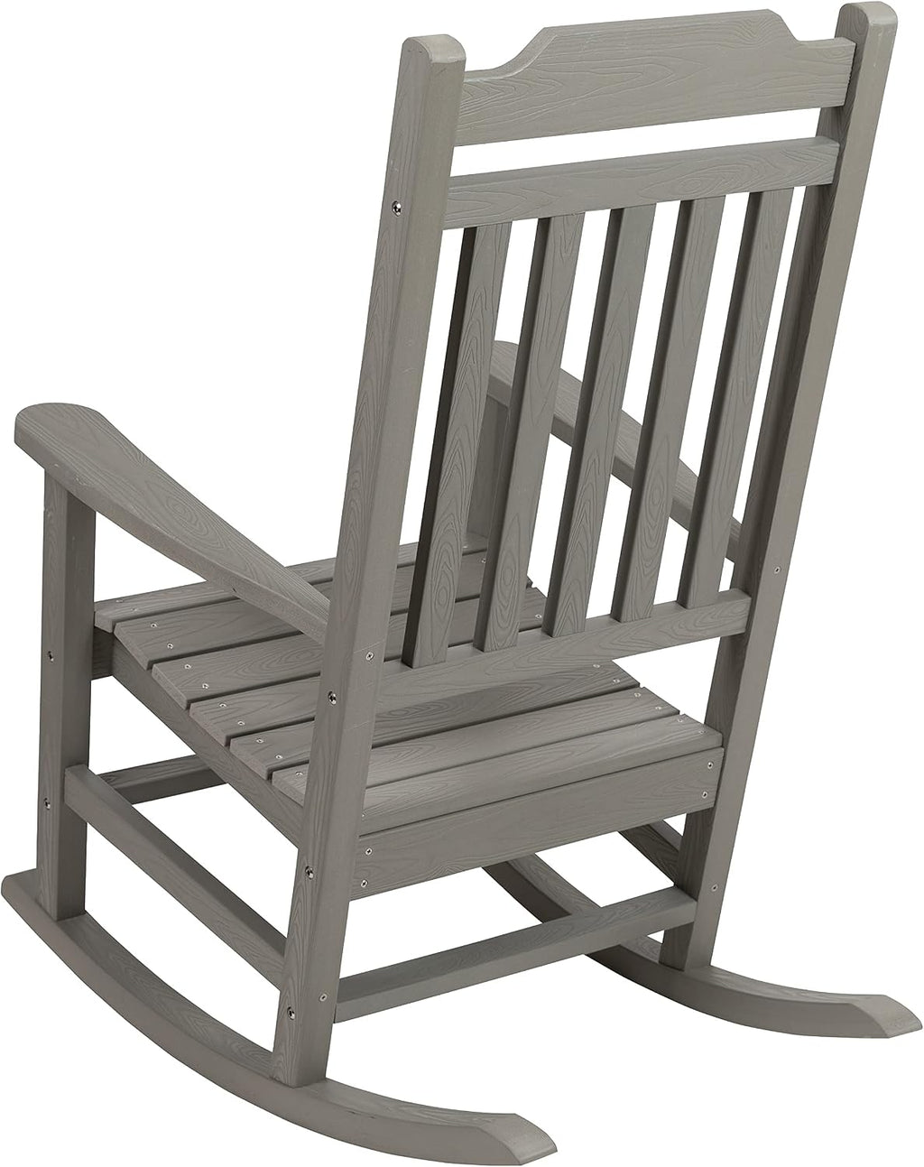 Flash Furniture Winston All-Weather Poly Resin Rocking Chair in Gray