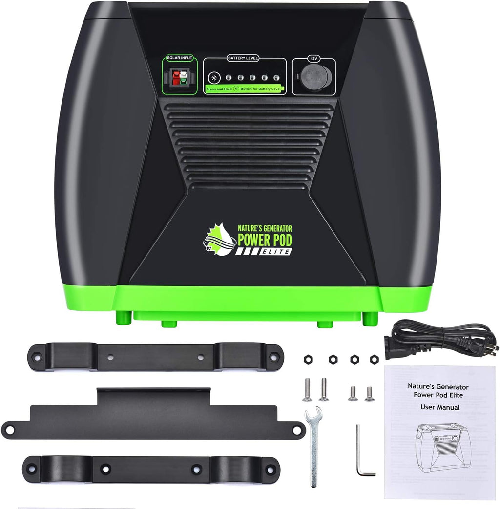 Nature's Generator Elite - Platinum System:3600W Solar & Wind Powered Pure Sine Wave Off-Grid Nature's Generator Elite+1200W Power Pod Elite+4pcs 100W Solar Panel