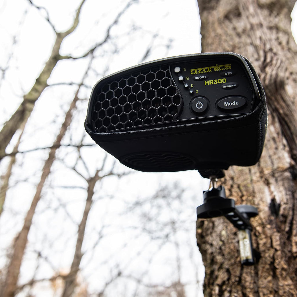 Ozonics HR300 Scent Eliminator | Ozone Generator for Hunting with Boost Output Setting | Scent Control with 3 Modes of Operation | Ozone Odor Eliminator Machine with Rechargeable Battery & Tree Mount