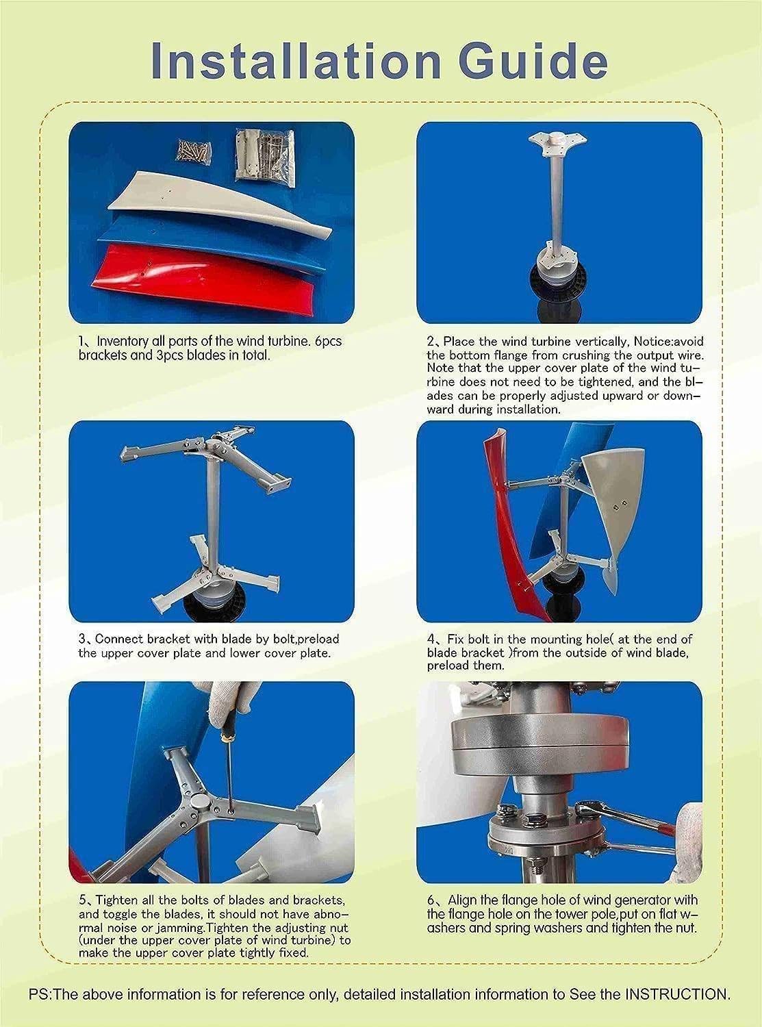 14000W Vertical Wind Generator, 3-Blade Home Magnetic Levitation Vertical Wind Turbine, Waterproof Charge Controller - for Home Use,White-24V