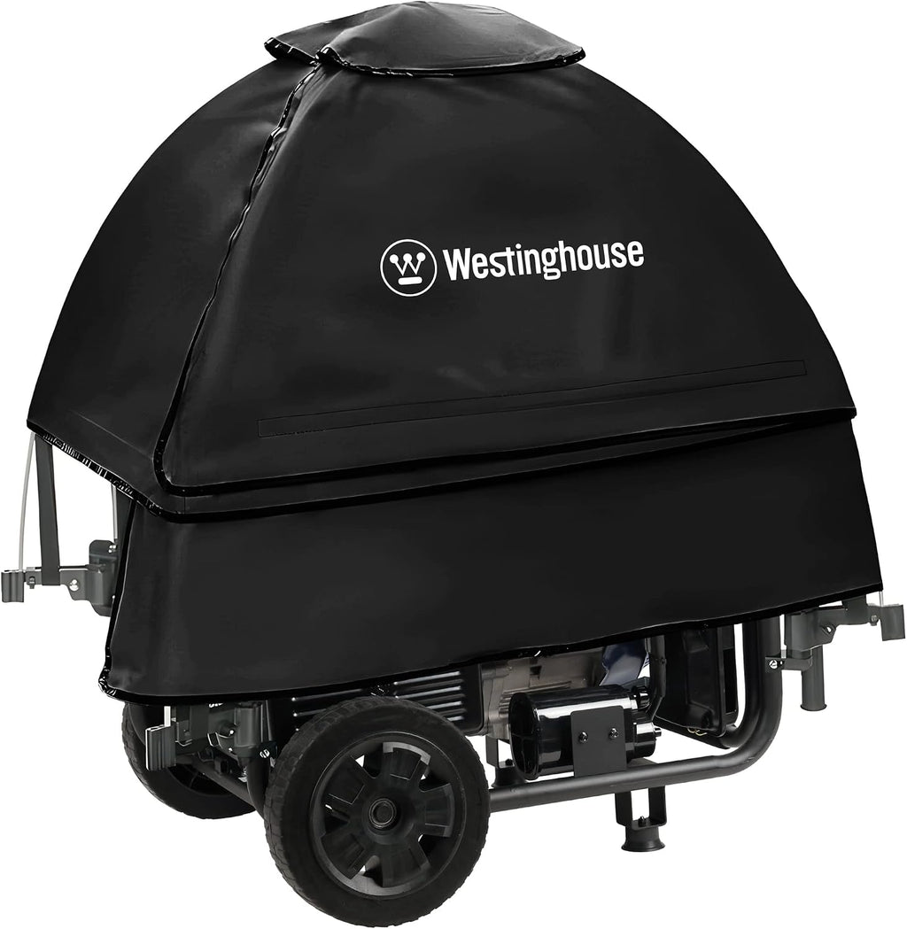 13500 Peak Watt Tri-Fuel Home Backup & Westinghouse WGenTent Generator Running Cover for Open Frame Generators,Black
