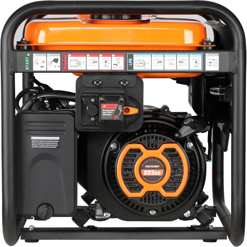 Genkins 4500 Watt Dual Fuel Generator Propane & Gas