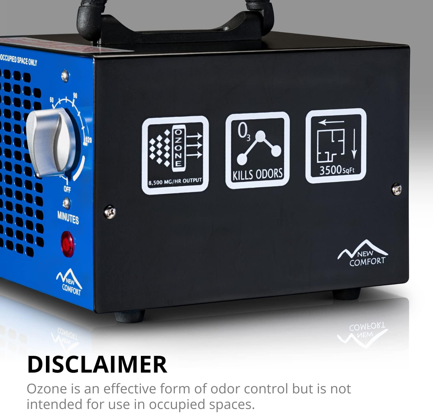 Blue Commercial 8,500mg/hr O3 Ozone Generator Air Purifier