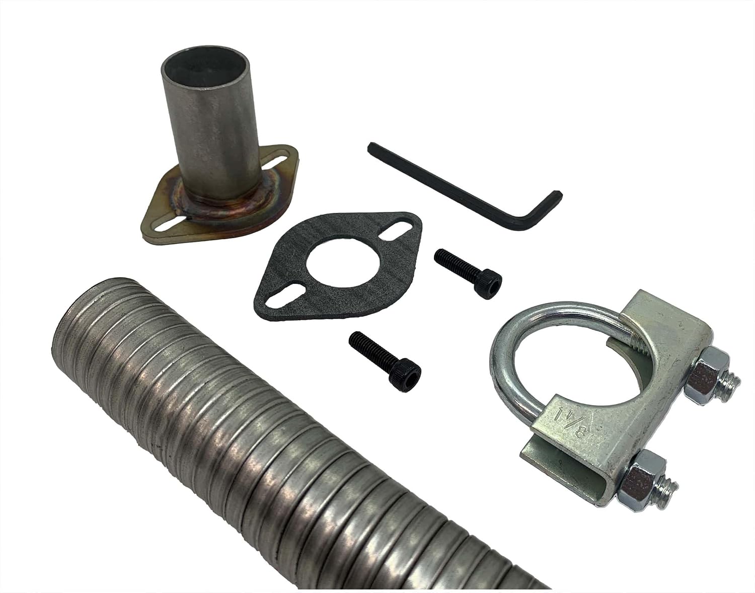 for Firman Generator with #68 Spark arrestor Cover Plate 1' Exhaust Galvanized Steel Extension. (8')