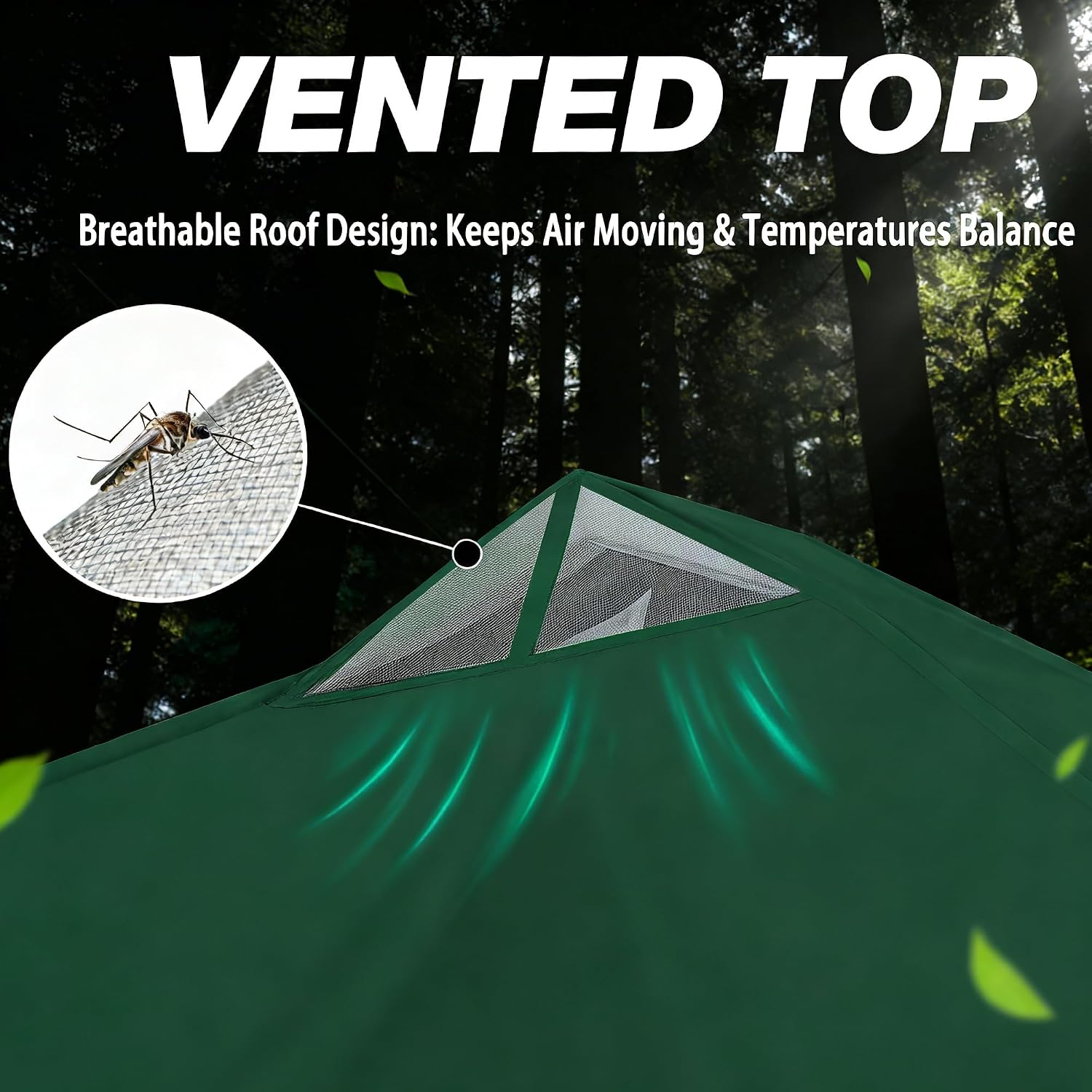 SANWAY 10x10 Pop Up Canopy Tent with Sidewalls x 4 – Easy Setup Canopy Tent, Waterproof, UV-Resistant, Portable with Carry Bag for Outdoor Events, Camping, and Backyard Parties – Dark Green