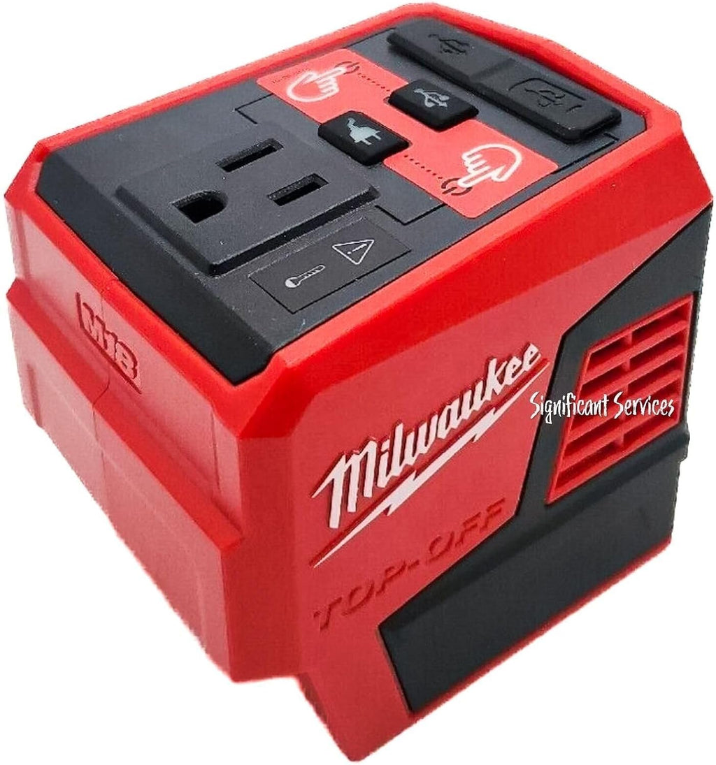 MilwaukeeTool 2846 50 M18 18 Volt 175 Watt Lithium Ion Powered Compact Inverter with 5.0 Ah Battery