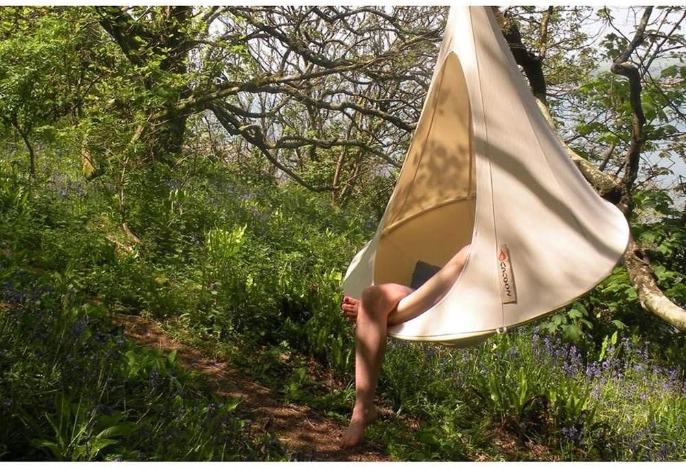 Cacoon Hanging Chair for Kids - Weight Capacity 220Lbs - Outdoor and Indoor Use - Hanging Kit Included - Aluminum Ring for Durability (Mango)