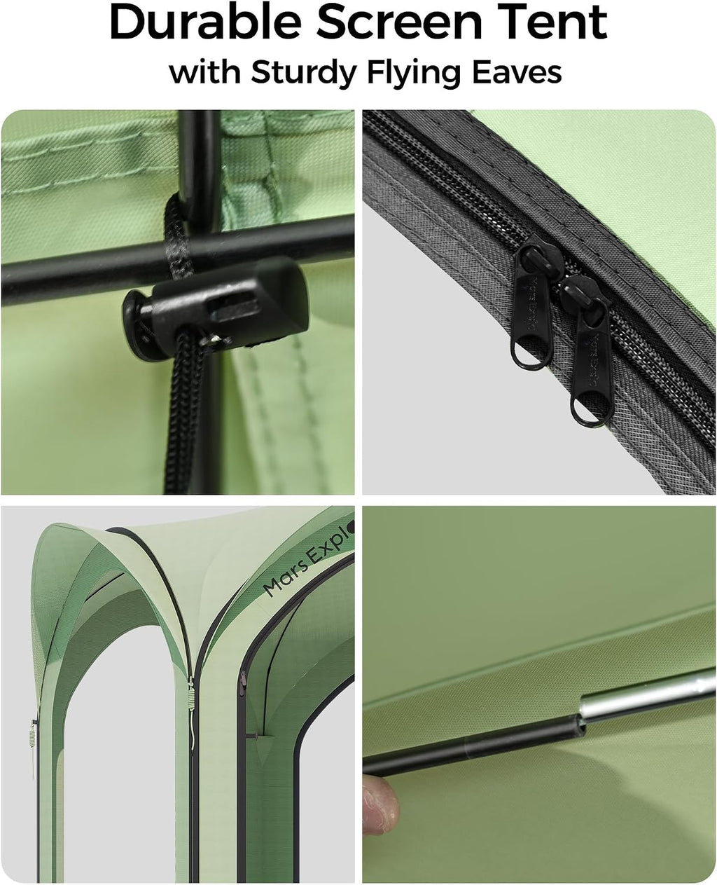 Pop-Up Screen Tent 10x10 FT, Outdoor Screen House with Mesh Walls – Instant Tent Shelter for Camping, Patio, Beach, Sports – Rainproof, Windproof, Sunshade - Green