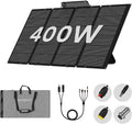 400 Watts Foldable Solar Panel, Luggable & Durable, Portable 400W Solar Charger Complete with Adjustable Stand Case, 40V Waterproof for Off-Grid Camping RV/Campervan Solar Generator
