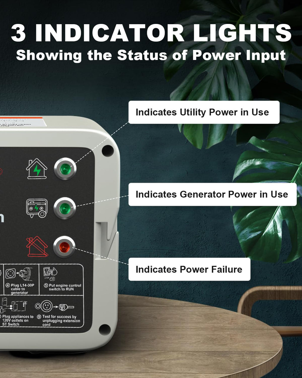 Smart Transfer Switch 120V AC Compatible with Westinghouse Portable Generator, Transfer Switch for Outdoor Backup Power, Works with Sump Pumps, Refrigerators and More – Alternative to Home Standby