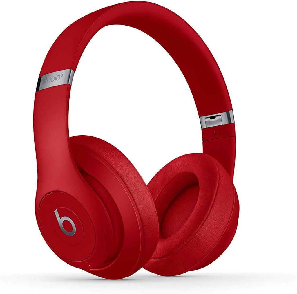 Beats Studio3 Wireless Noise Cancelling On-Ear Headphones - Apple W1 Headphone Chip, Class 1 Bluetooth, Active Noise Cancelling, 22 Hours Of Listening Time - Red (Previous Model)