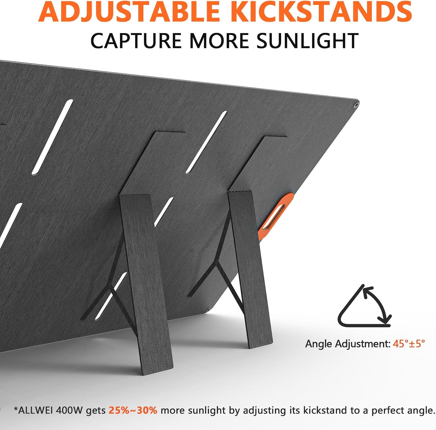 400W Foldable Portable Solar Panel for ALLWEI 1200W 2400W Power Station Solar Generator, IP67 Waterproof, with Adjustable Kickstand for RVs Camping Home and Blackouts