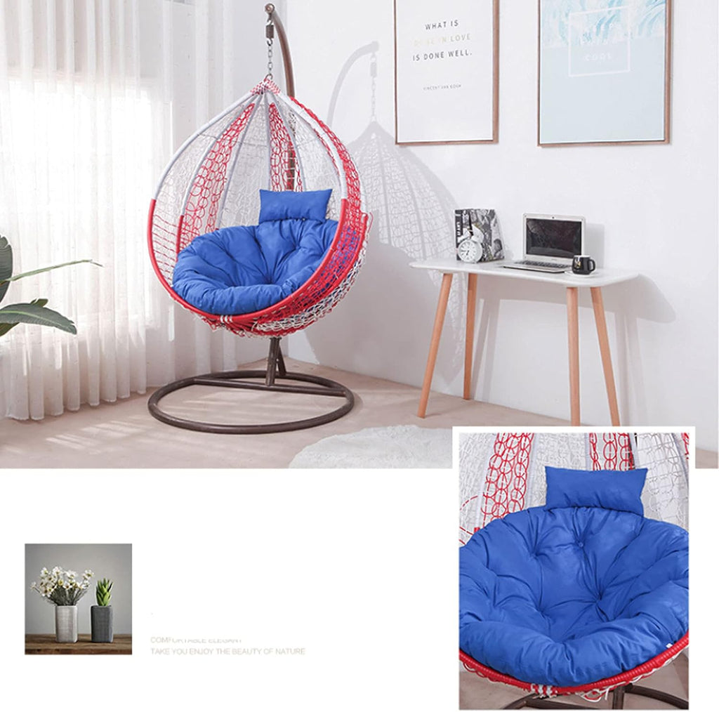 Diumy Rocking Chair Pads,Hanging Hammock Chair Cushions,Fluffy Thicken with Pillow Egg Chair Pad-Swing Hanging Basket Seat Cushion for Garden Indoor Outdoor-A 100 * 85cm