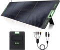 EBL 200W Portable Solar Panel, Foldable IP65 Waterproof 200 Watt Solar Panel with MC-4 Anderson Output Connector, w/ 4 Kickstands for RV, Camping, Blackout