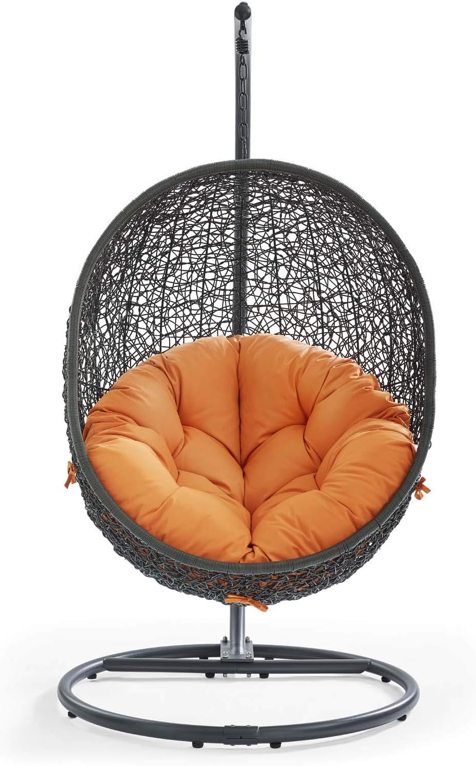 Modway Hide Outdoor Patio Swing Chair, Gray Orange