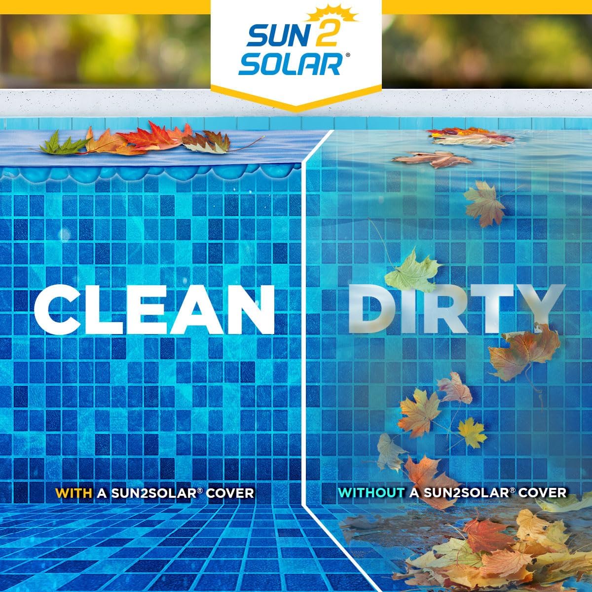 Sun2Solar Blue 16 ft x 36 ft Rectangle Pool Solar Cover | 800 Series | Heat Retaining Solar Blanket | for Heating Rectangular Inground & Above Ground Swimming Pools | Includes 6 Heavy-Duty Grommets