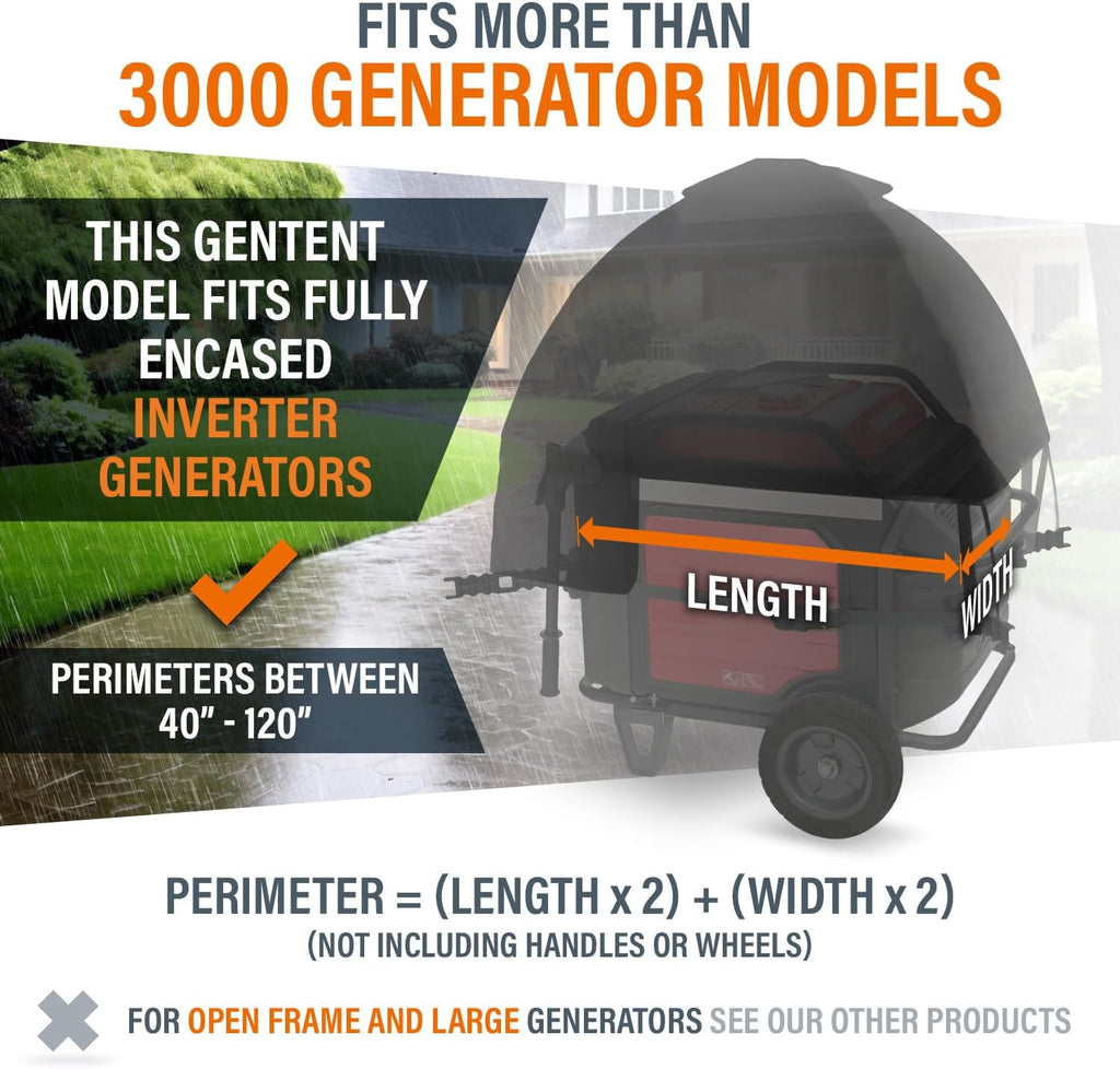 GenTent Inverter Running Cover – Generator Tent for Fully Encased Inverters (Tan, Original - Standard)