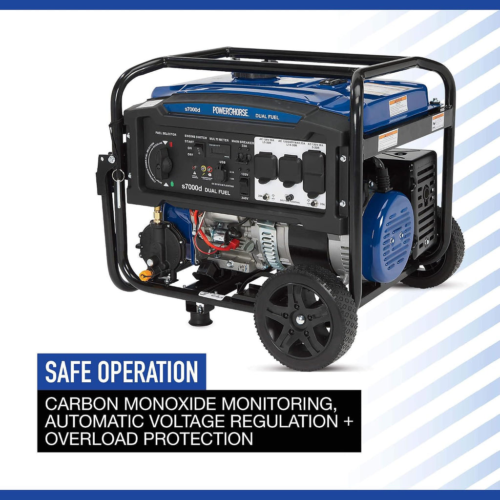 Powerhorse Portable Generator with Electric Start, 7000 Watts