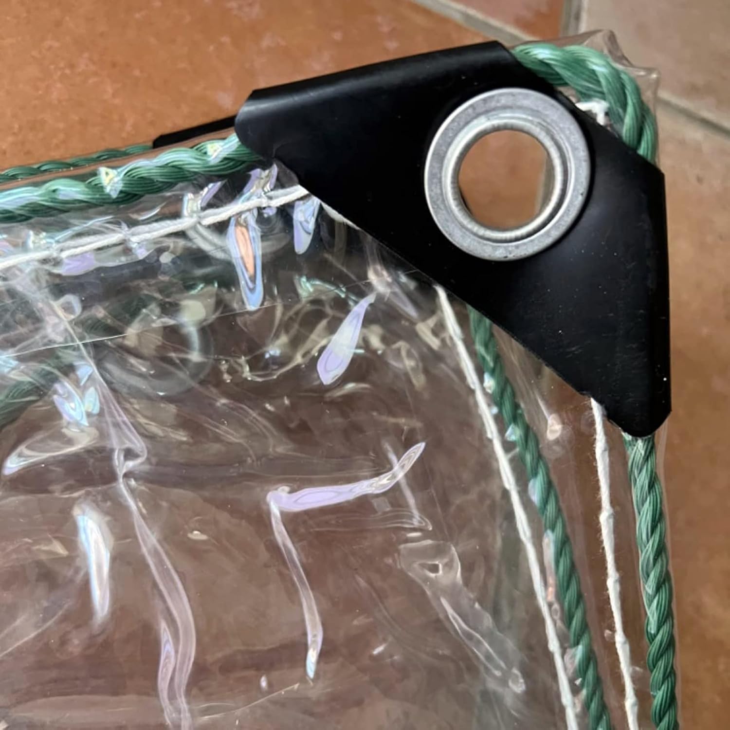 Waterproof Side Panels Clear Tarp Panel with Zipped Door, Weather Resistant Pergola Side Curtains, for Gazebo, Porch, Customizable (Size : 8x10ft/2.5x3.2m)