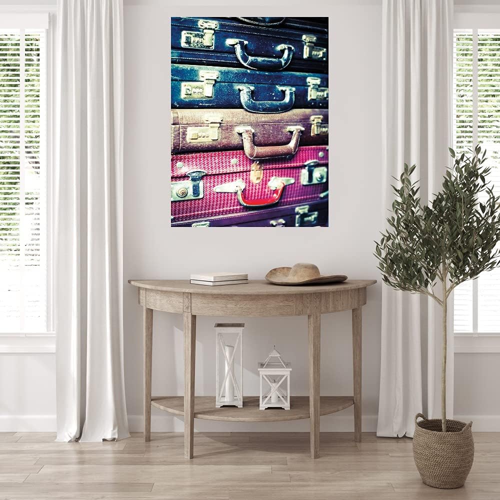 Fine Art Canvas Happy Shapes Canvas Wall Decor by Artist Seven Trees Design for Living Room, Bedroom, Bathroom, Kitchen, Office, Bar, Dining & Guest Room - Ready to Hang - 42 in x 56 in
