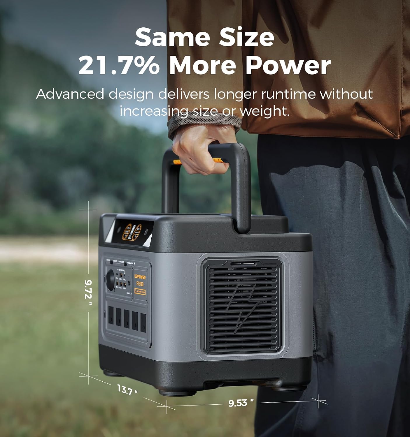 UDPOWER S1200 1190Wh Solar Generator Kit | 1200W Power Station + 120W Solar Panel | Portable Power for Home Backup, RV & Outdoor