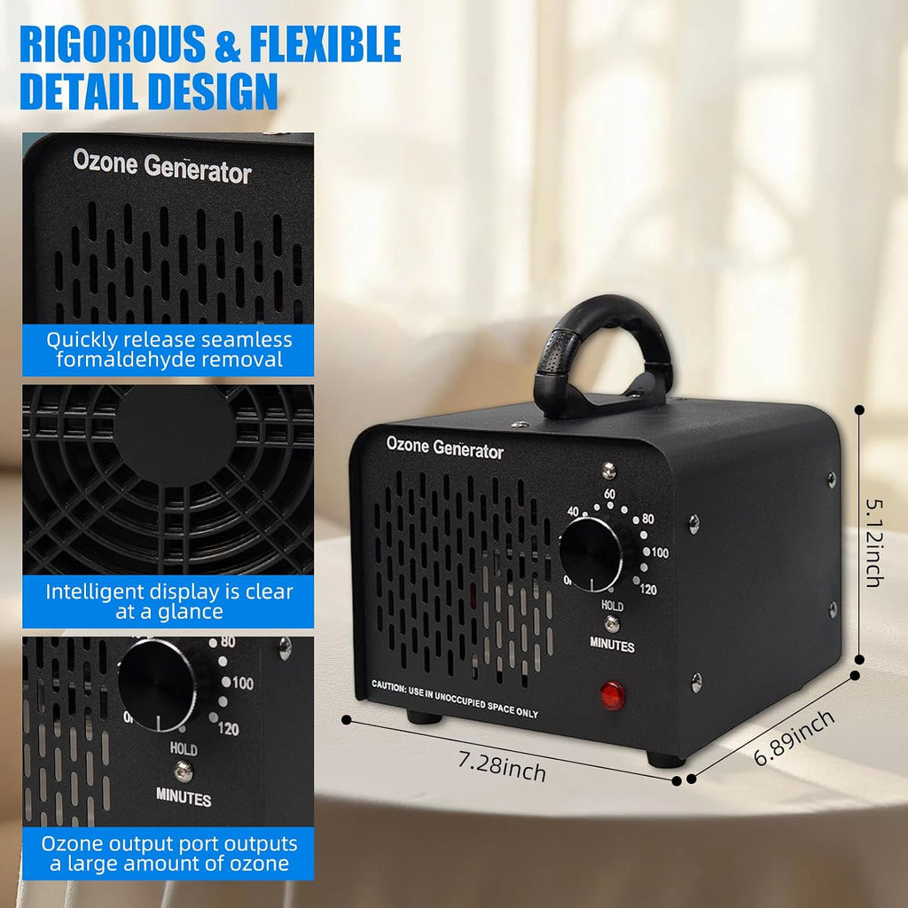 Ozone Generator, O3 Air Purifiers Odor Eliminator, High Capacity Ozone Machine, Ionizer Air Purifier Ozone for Home, Commercial, Industrial (Blue,10000mg/h)
