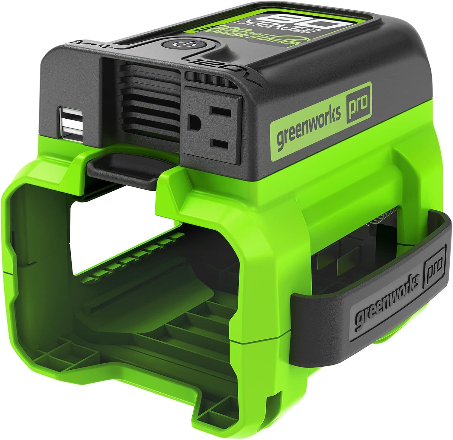 Greenworks Pro 80V (300 Watt) Power Inverter, 120V AC, for Charging Small Electronics, Smart Phones, Tablets, Small Televisions, Tool-Only, IV80A00