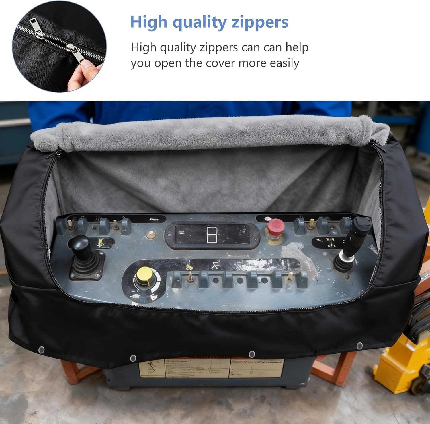 Center Consoles Cover for Genie Boom Lift Control Box, Universal Protective Cover for All Fuel Driven RT Genie Boom Lift Models, Double Layer Thickened Waterproof with Plush Lining