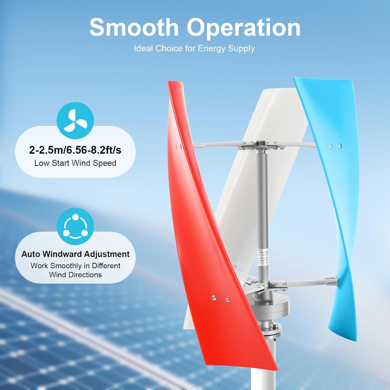 400W Wind Turbine Generator Kit, 3 Blades Wind Power Generator with Controller, 12V Vertical Axis Wind Turbine Generator Kit for Home, Boats, Street Lighting