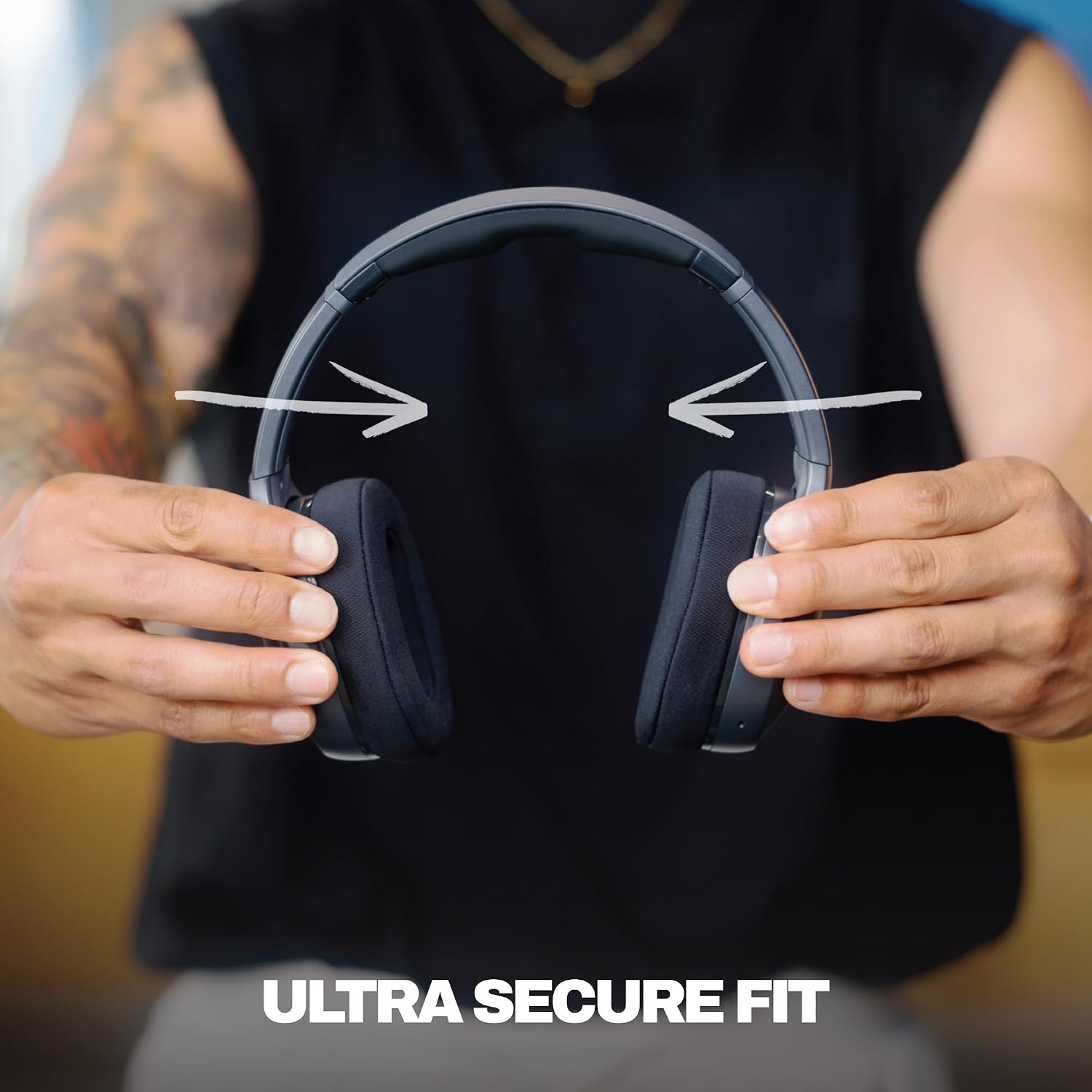Skullcandy Crusher 540 Active Wireless Bluetooth Headphones with Multi-Sensory Bass, Noise Isolating Over-Ear Fit, Sweat and Water Resistant, 40 Hours Battery, Microphone for iPhone Android - Coal
