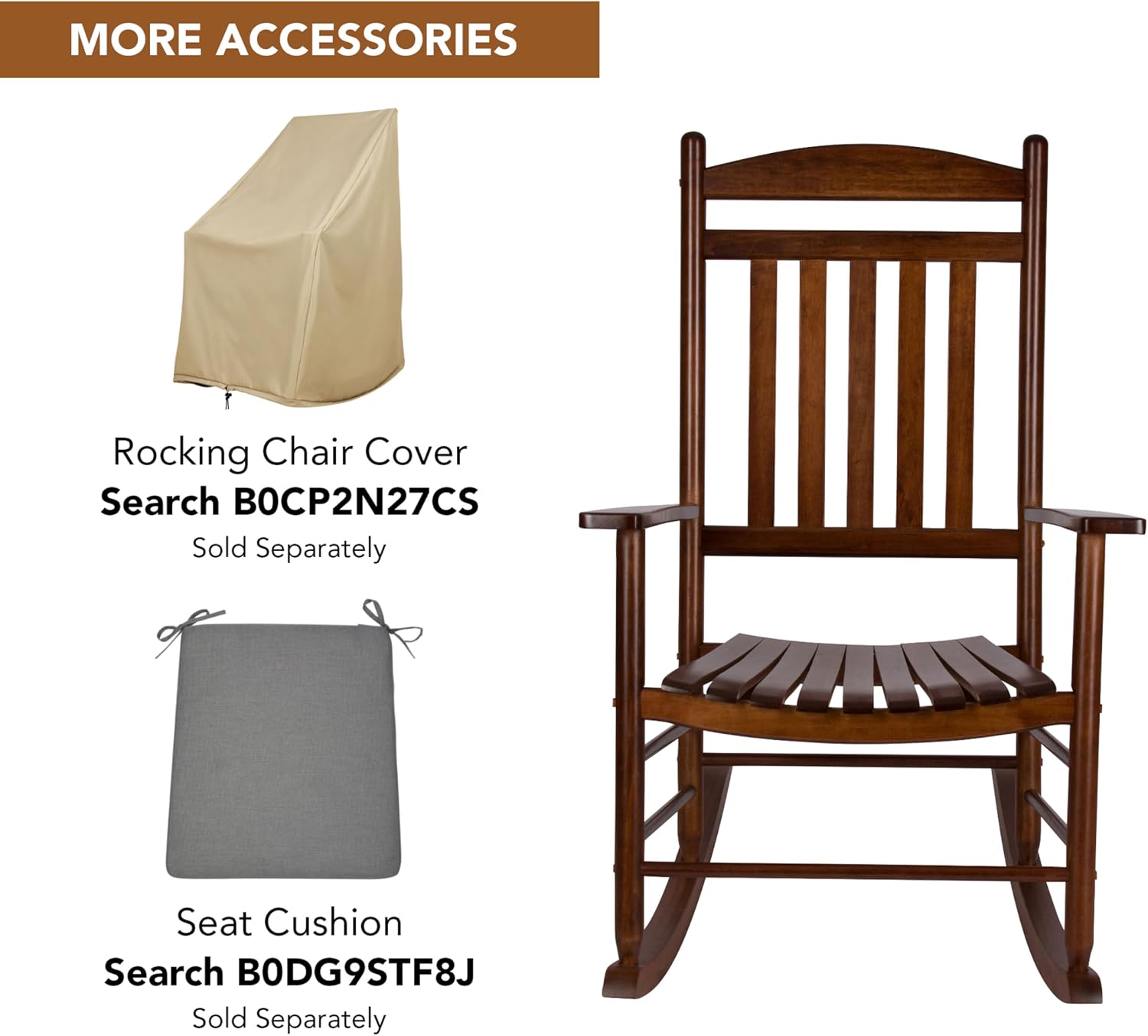 Shine Company Maine Wood Rocking Chair, Oak