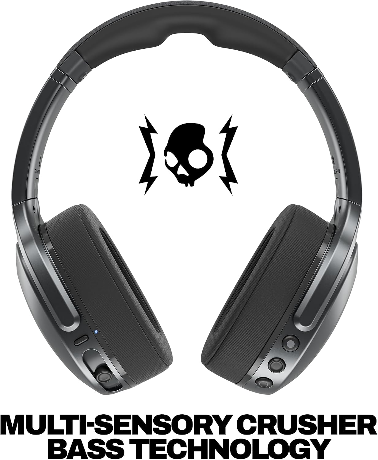 Skullcandy Crusher 540 Active Wireless Bluetooth Headphones with Multi-Sensory Bass, Noise Isolating Over-Ear Fit, Sweat and Water Resistant, 40 Hours Battery, Microphone for iPhone Android - Coal