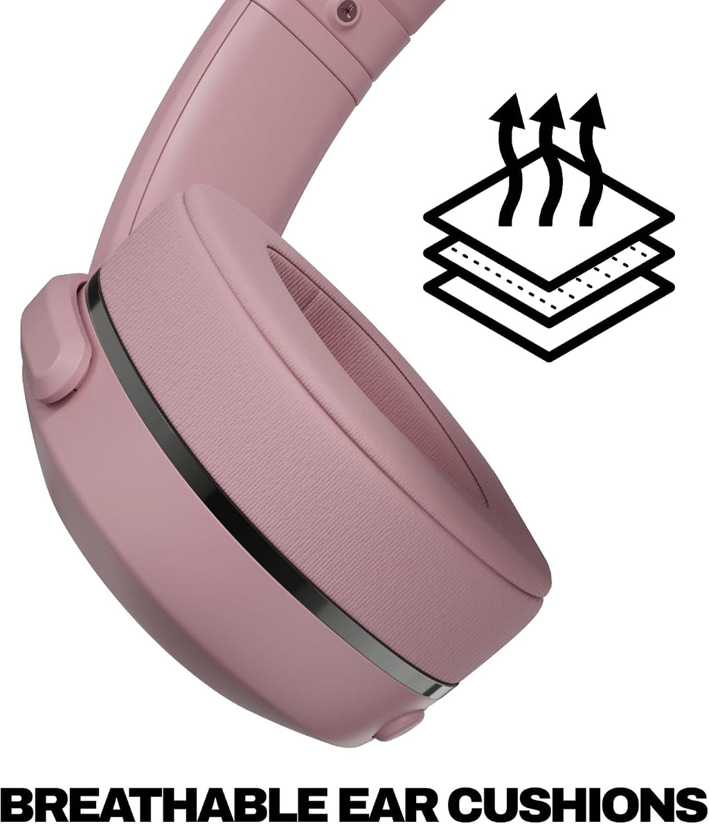 Skullcandy Crusher 540 Active Wireless Bluetooth Headphones with Multi-Sensory Bass, Noise Isolating Over-Ear Fit, Sweat and Water Resistant, 40 Hours Battery, Microphone for iPhone Android - Soft
