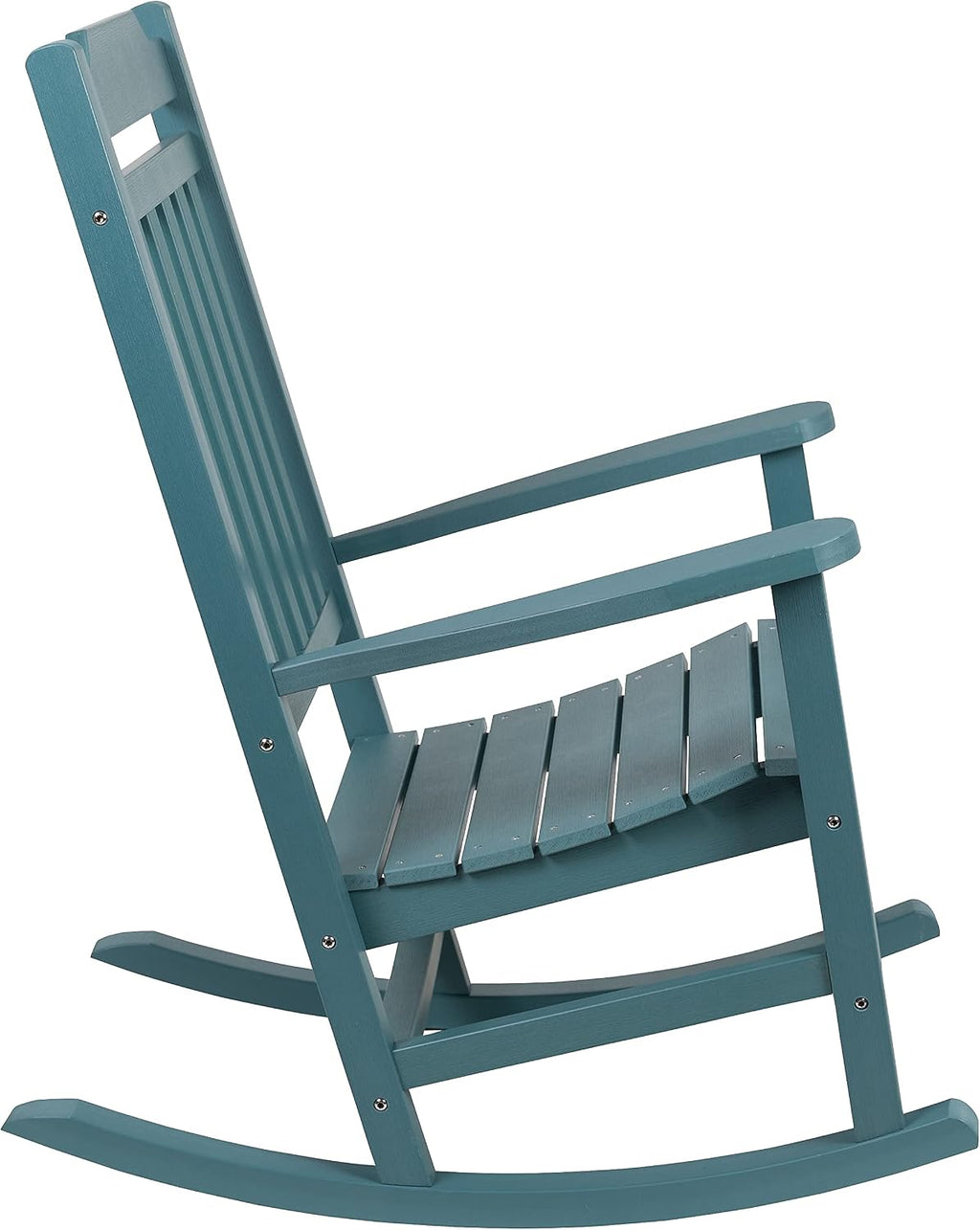 Flash Furniture Winston All-Weather Poly Resin Rocking Chair in Teal