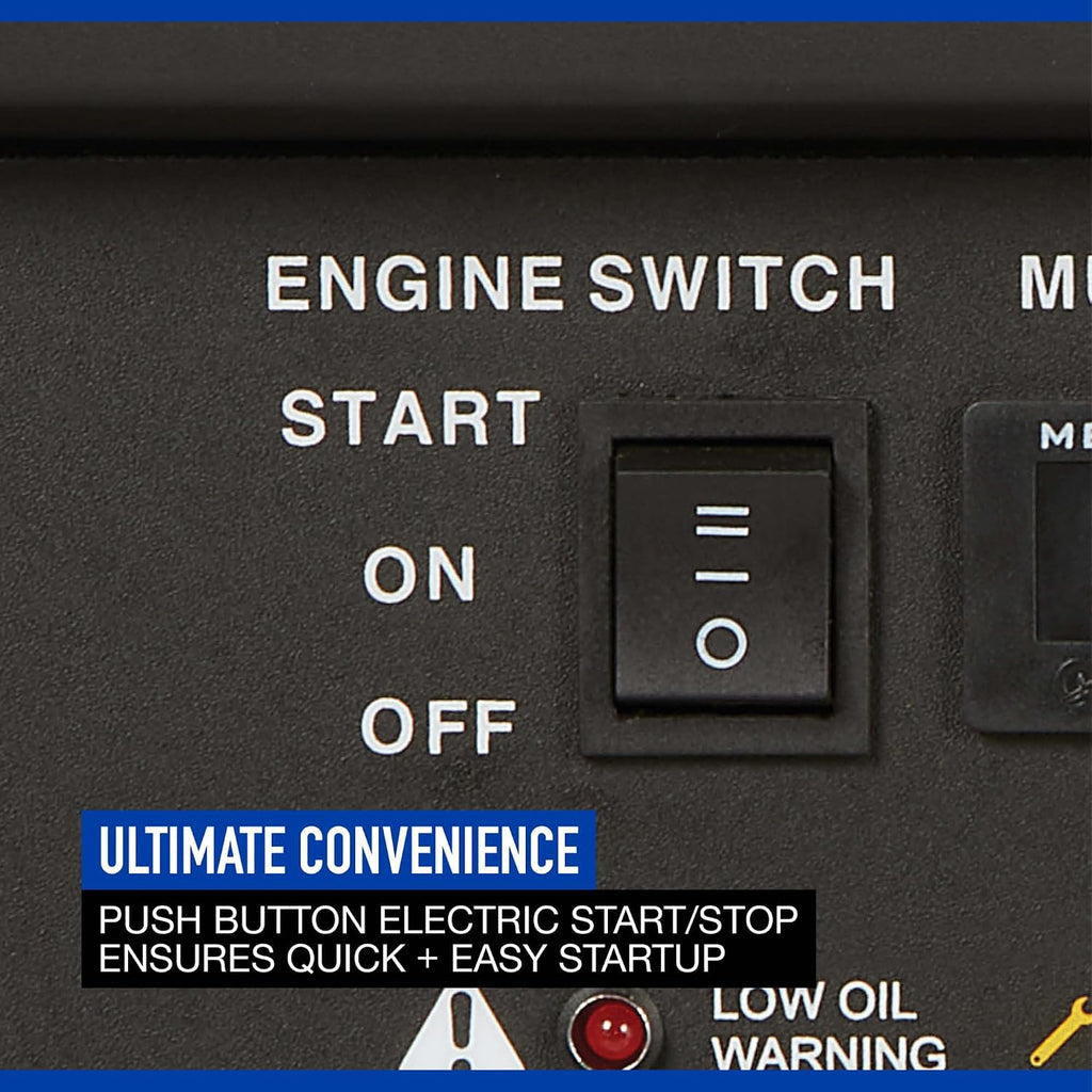 Powerhorse Portable Generator, 9500 Surge Watts, 7500 Rated Watts, 120/240V, Dual Fuel, Electric Start, CO Shutdown