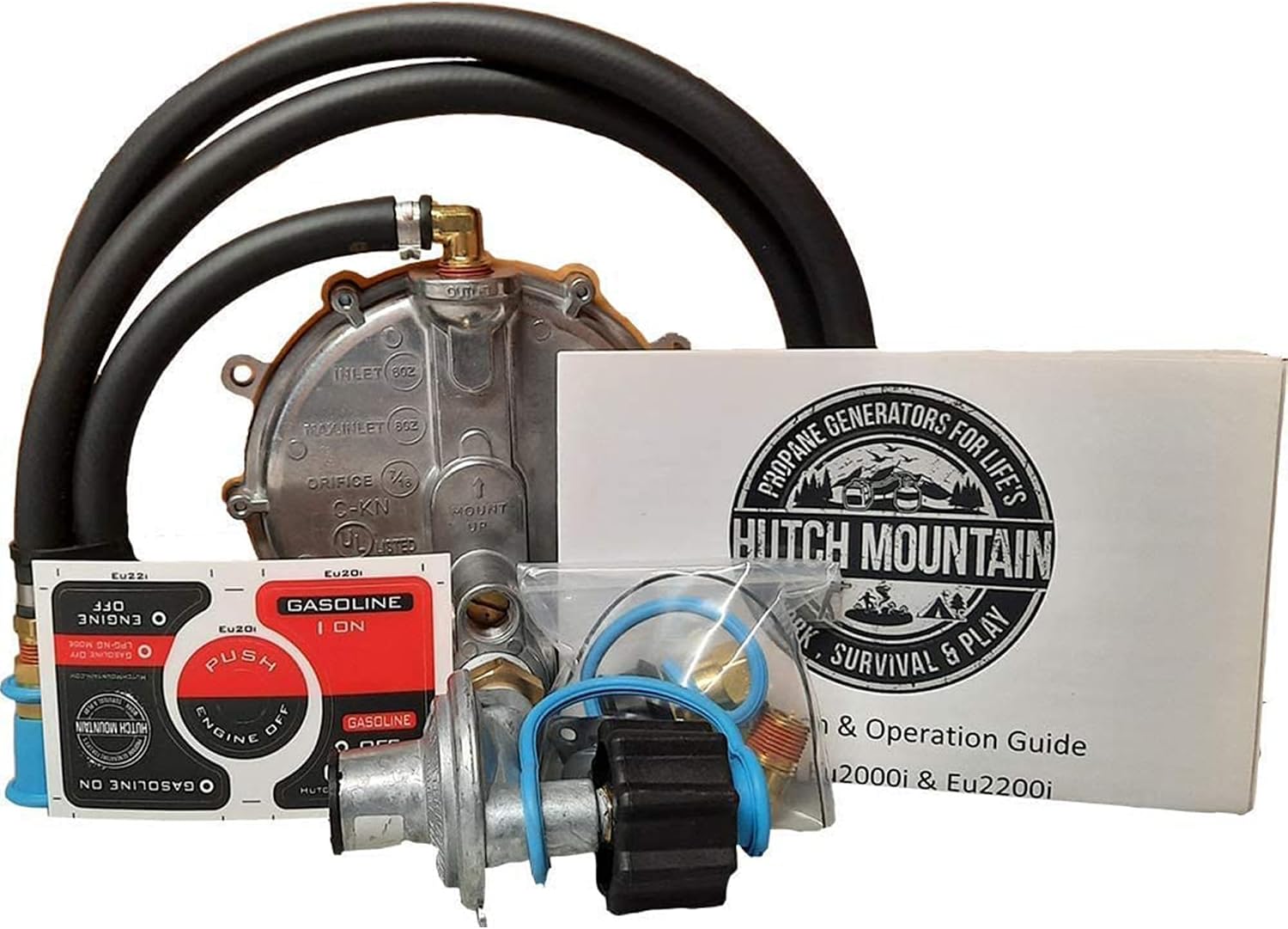 Hutch Mountain Generator Propane Conversion Kit Honda EU3000is- Dual-Fuel Conversion for Propane & Gasoline - Portable Generator Backup Kit for Home Emergencies, Camping, and RVs
