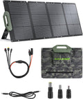 EASYLONGER 110W Foldable Solar Panel ESP110, Portable Solar Charger for CPAP Battery ES960, ES720, ES400 AIR, Power Station, Camping, Fishing, Outdoor, RV and Blackouts