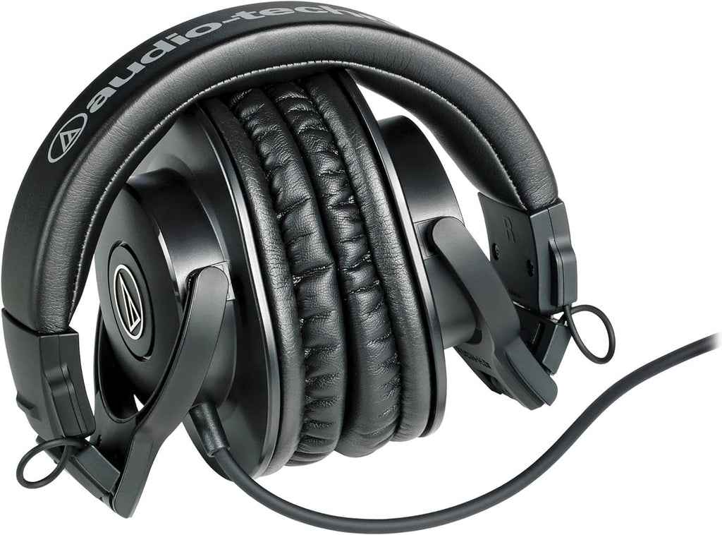 Audio-Technica ATH-M30x Professional Studio Monitor Headphones,Black,(Pack of 2)