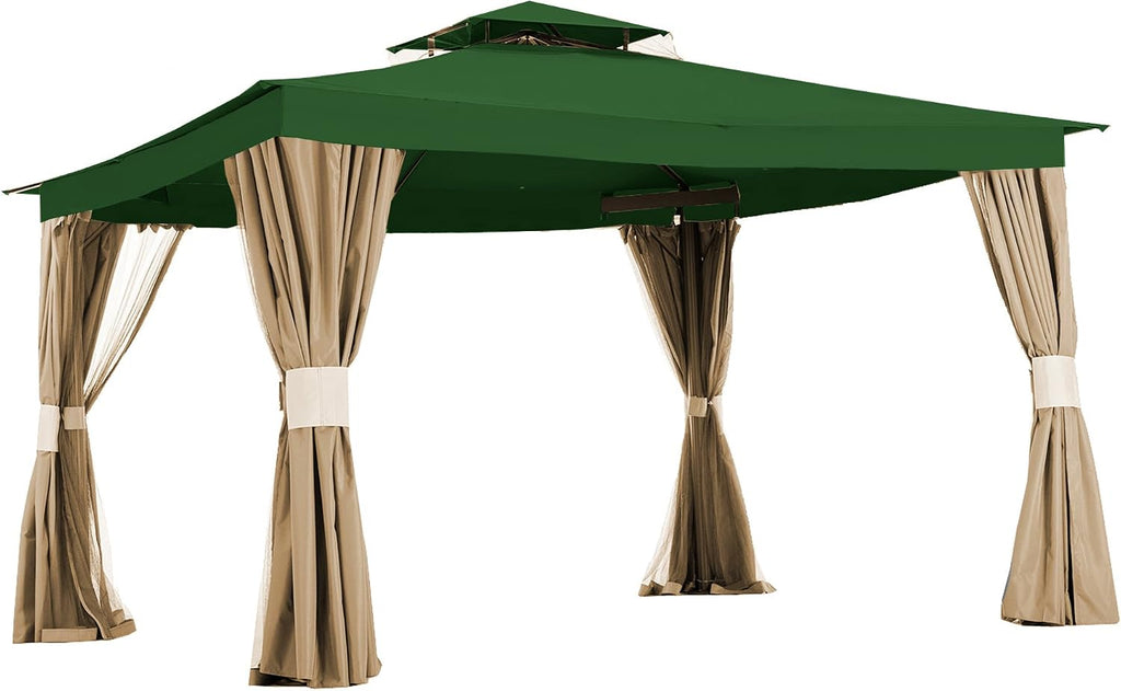 Garden Winds Replacement Canopy Top Cover for Living Home 10 x 12 Gazebo - Riplock 350 - Green