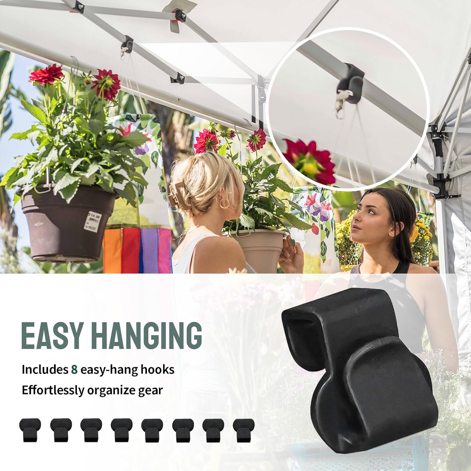 CROWN SHADES 10x10 Pop Up Canopy Tent Instant Commercial 1-Person Setup Patended Centerlock with 400D Fabric, 4 Sidewalls, 4' Wheels, 4 Upgraded Weights, Sto'N Go Bag, Gray