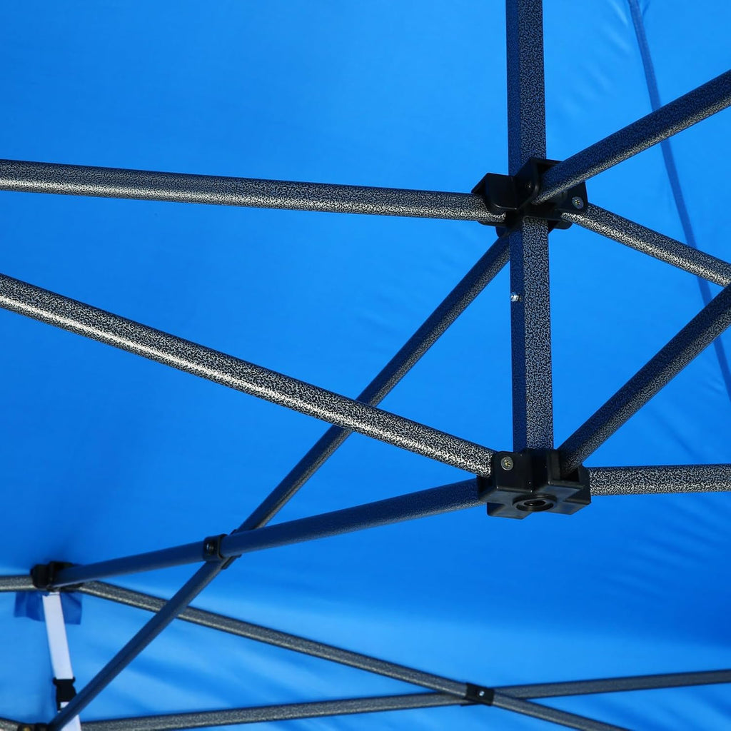 COBIZI 10x10 Pop Up Canopy Without Sidewall,Heavy Duty Canopy UPF 50+ All Season Wind Waterproof Commercial Outdoor Wedding Party Tents for Parties Canopy Gazebo with Carry Bag(10 x 10 ft Gray)