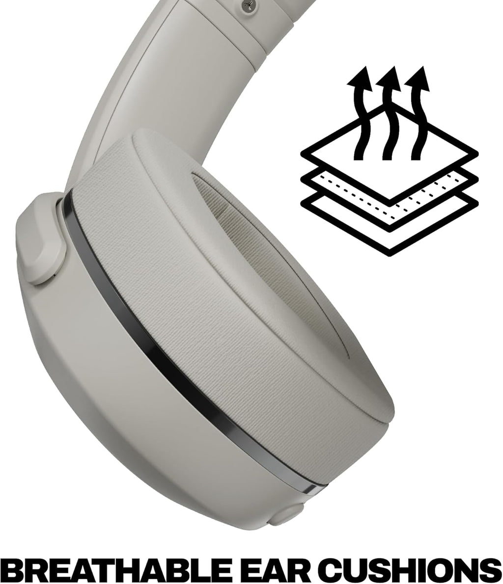 Skullcandy Crusher 540 Active Wireless Bluetooth Headphones with Multi-Sensory Bass, Noise Isolating Over-Ear Fit, Sweat and Water Resistant, 40 Hours Battery, Microphone for iPhone Android - Concrete