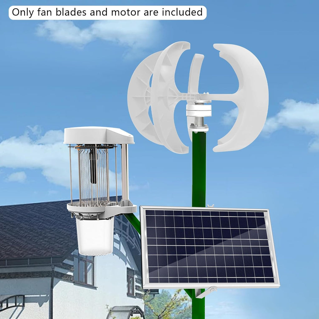 600W Wind Turbine Generator With Controller, 5 Blades, Lantern Shape, Automatic Wind Angle Speed Regulation, 3-Phase AC Permanent Magnet for Home Use