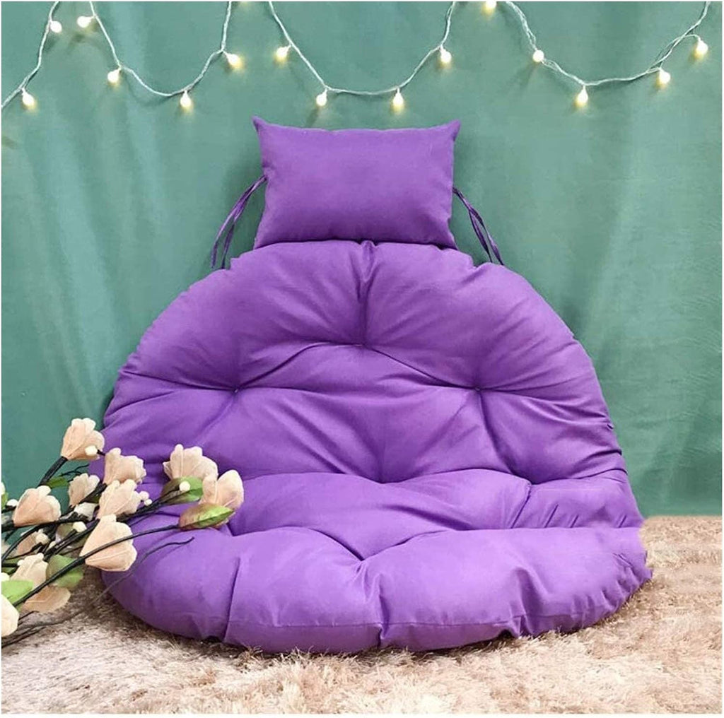 Garden Patio Rattan Swing Chair Cushion, Egg Chair Seat Cushion, Hanging Chair Cushions, Without Stand Thick Nest Multi Color Removable and Washable Round Swing Seat Cushion Furniture Decora