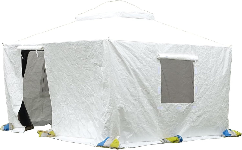 Gazebo Cover,Outdoor Patio Gazebo,converts Pavilion Into Storage Space,Outdoor Universal Winter Pavilion Cover with Side Walls and Mesh Windows (12x12 FT)